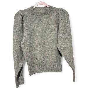 H&M grey sweater with puffy‎ sleeves sizes xs
